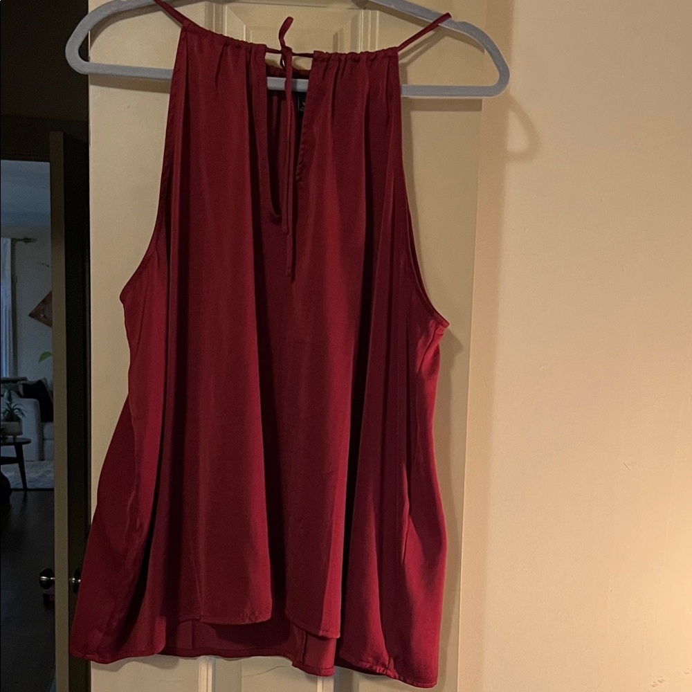 Banana Republic Rich Red Sleeveless Blouse